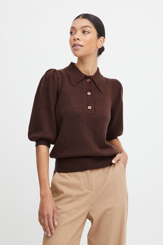 b.young Sweater 'NONINA' in Brown: front