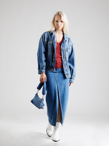 VERO MODA Sweater 'VMHOLLYKARIS' in Red