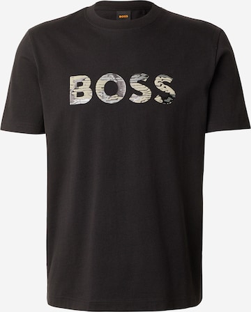 melns BOSS T-Krekls 'Insignia': no priekšpuses