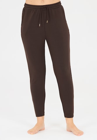 Athlecia Regular Sporthose 'Jacey' in Braun: Vorderseite