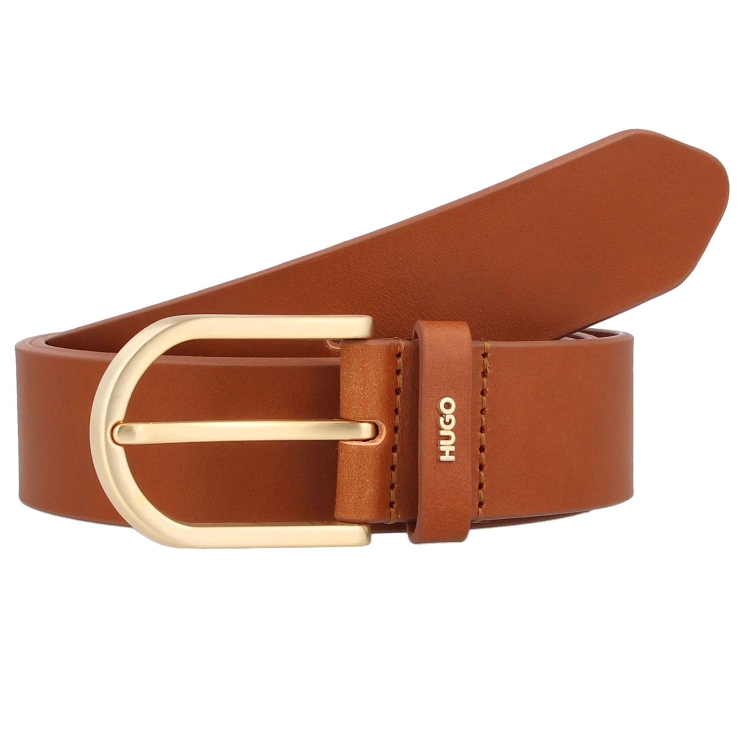 Ceinture 'Zoey' HUGO en marron : devant