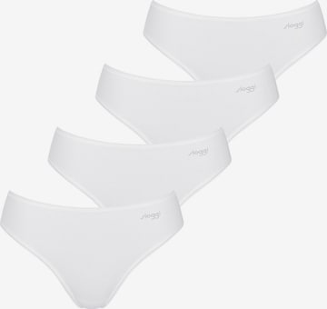 SLOGGI - Cueca 'Pure Comfort' em branco: frente
