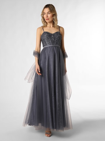 Unique Evening Dress in Blue: front