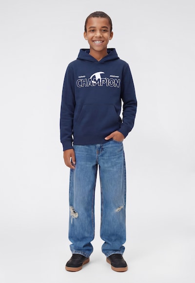 Champion Sweatshirt in 116-122 in navy / weiß, Produktansicht