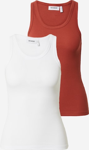 WEEKDAY Top in Red: front