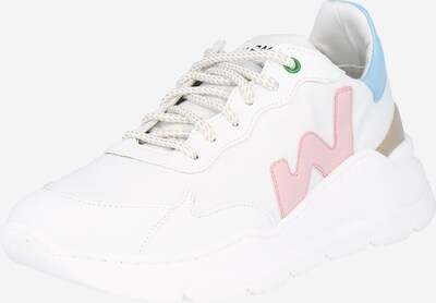 WOMSH Sneaker in hellblau / braun / hellpink / weiß, Produktansicht