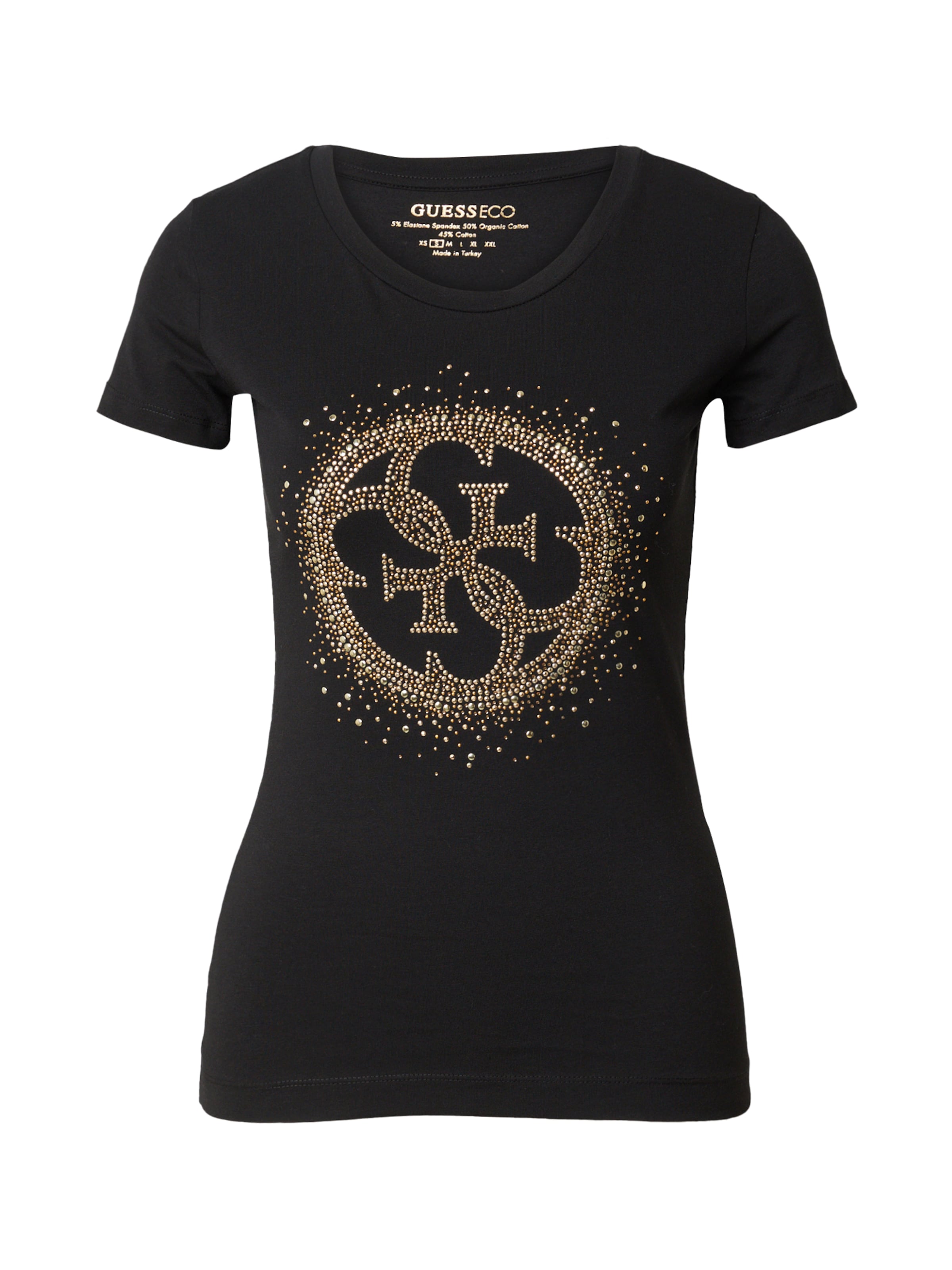 GUESS Футболка в Черный: спереди