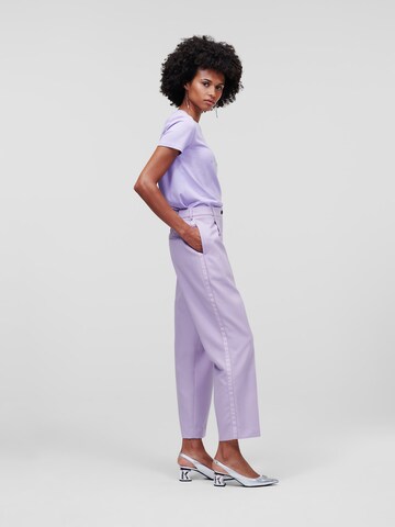 Karl Lagerfeld Regular Pleat-front trousers in Purple