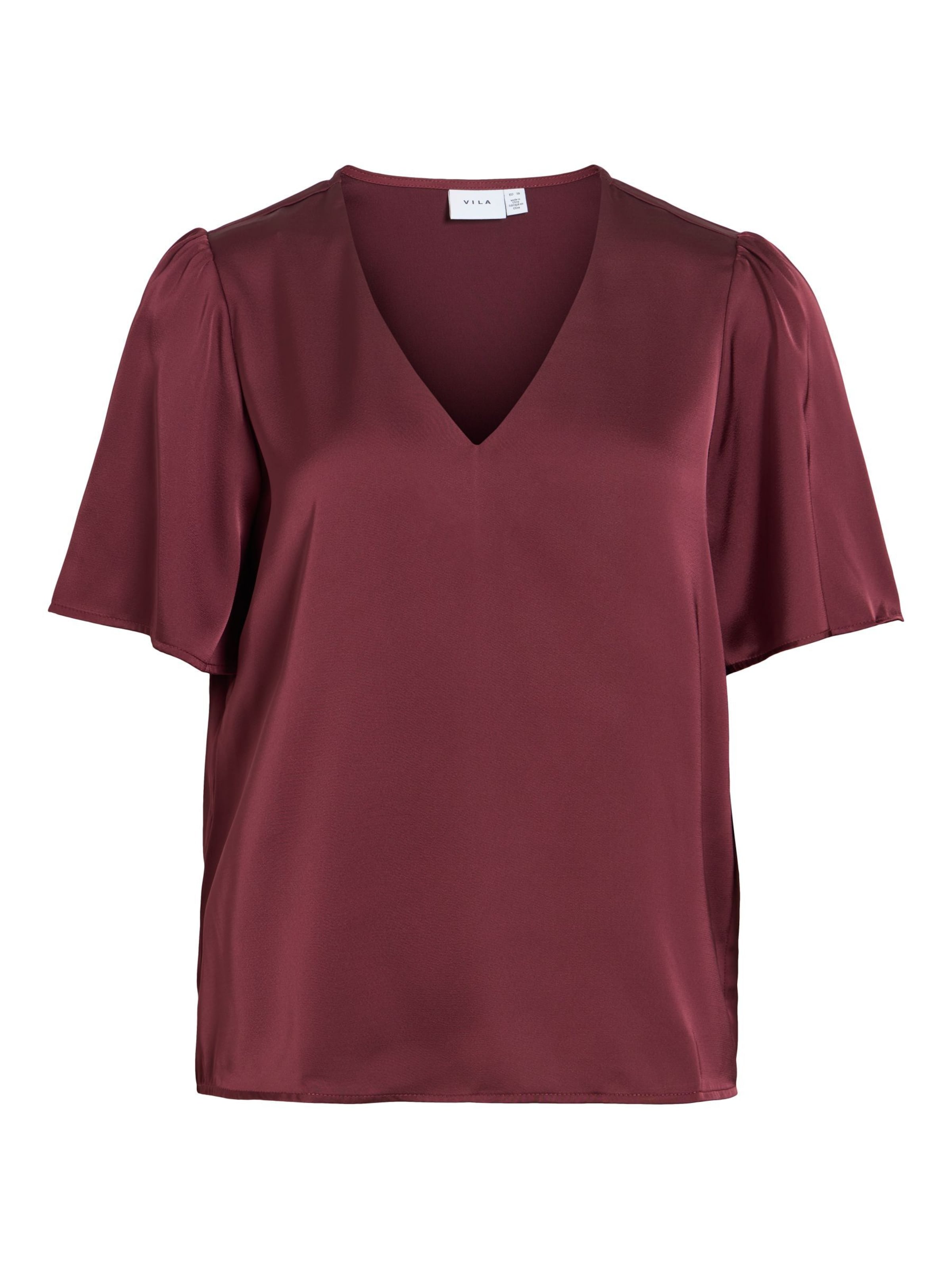 VILA Shirt 'VIENNA RAVENNA' in Bruin: voorkant