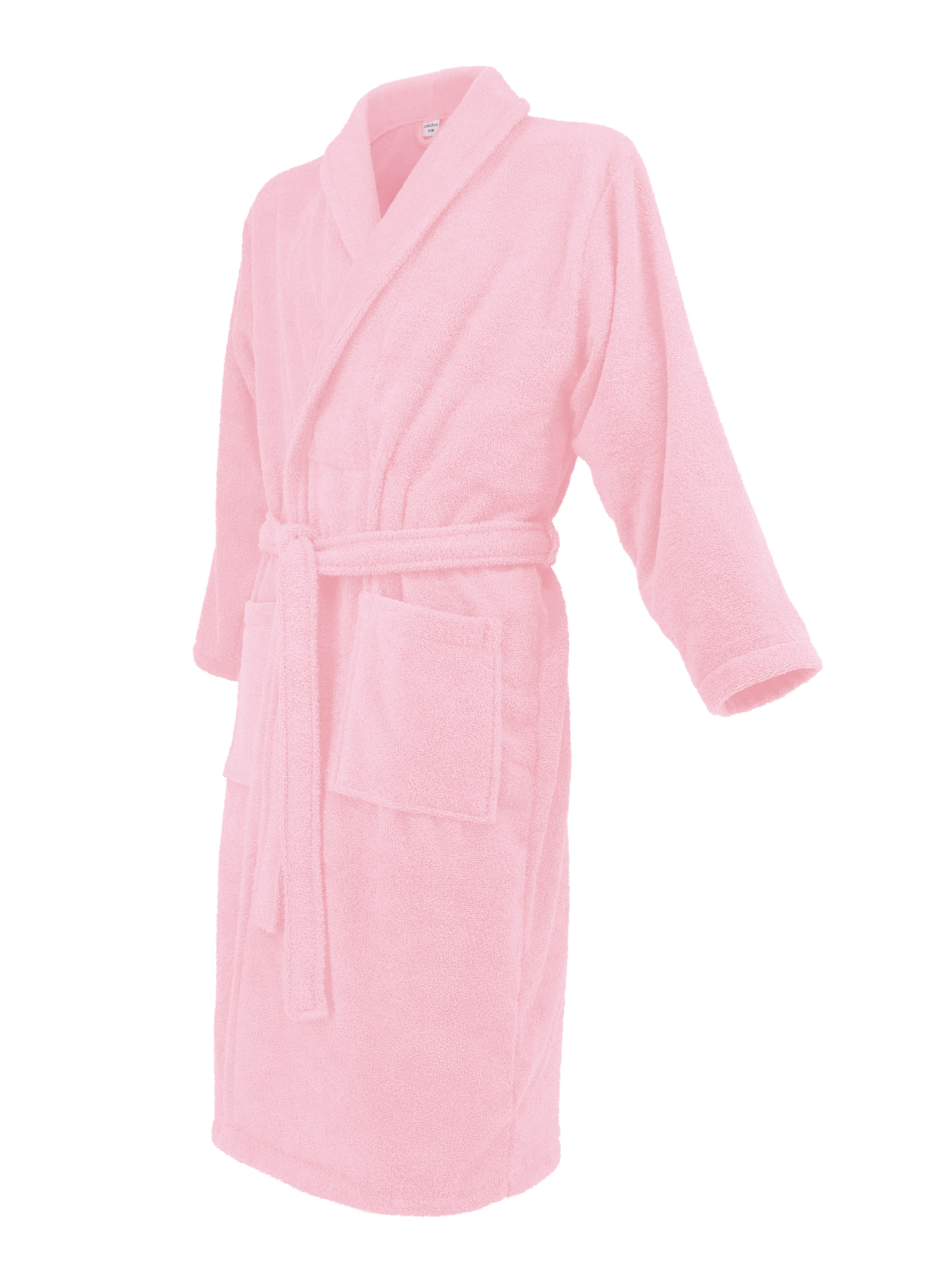 celodoro Long Bathrobe 'Home & Spa Collection' in Pink: front