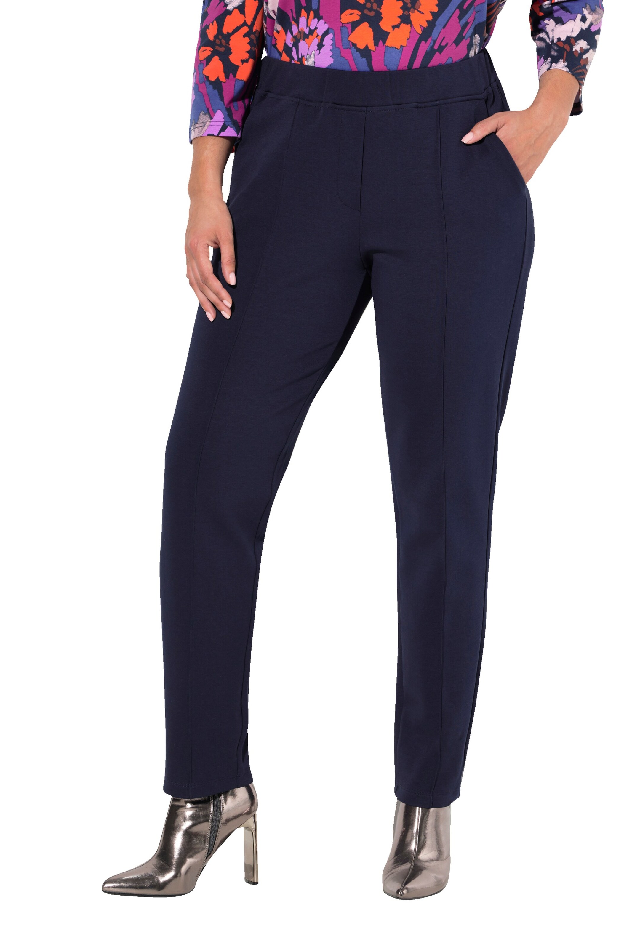 Ulla Popken Regular Hose in Blau: Vorderseite