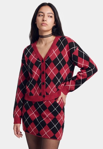 myMo ROCKS Knit Cardigan in Red: front