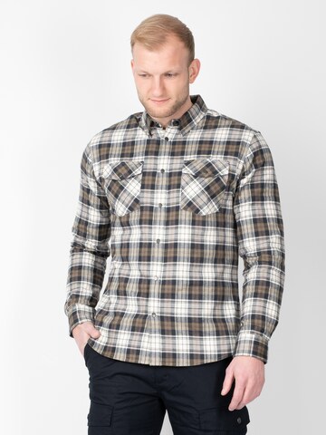Sunwill Regular fit Button Up Shirt in Brown: front