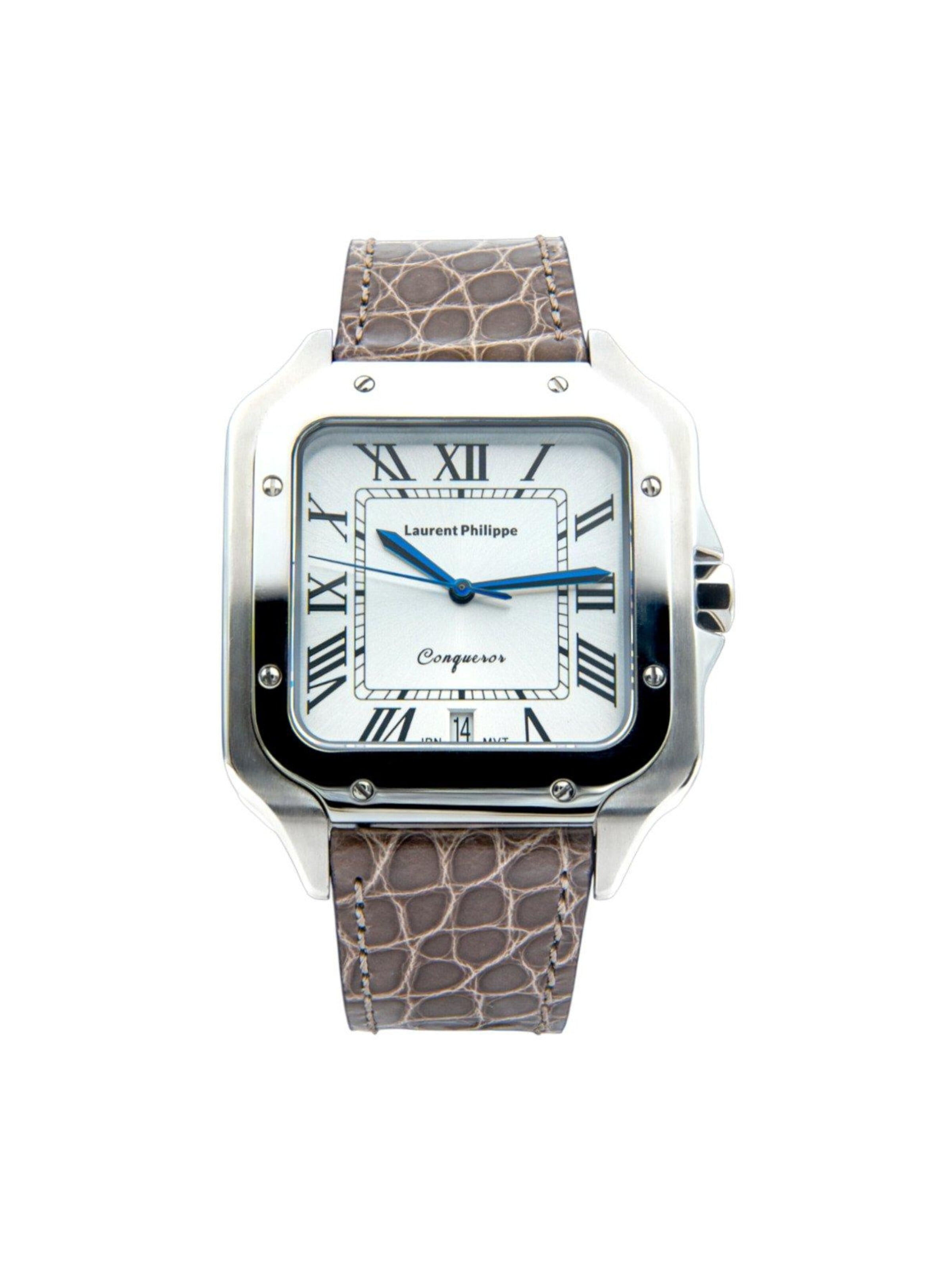 Laurent Philippe - Reloj analógico 'Conqueror Koh-I-Noor – Terra Lux' en gris: frente