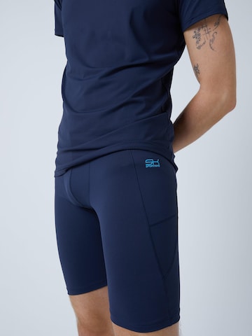 SPORTKIND Slimfit Sporthose 'Short Tights mit Taschen'‌‌‌‌‌‌‌‌‌ in Blau