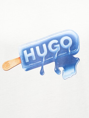 T-Shirt 'Noglasy' HUGO en blanc