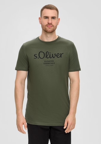 T-Shirt s.Oliver Red Label Big & Tall en vert : devant