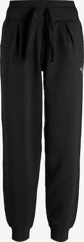 PUMA Конический (Tapered) Спортивные штаны 'Her' в Черный: спереди