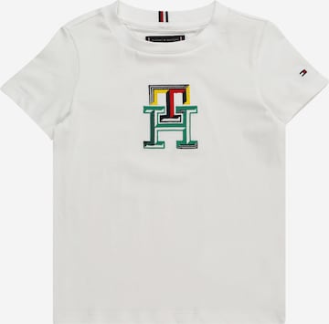 T-Shirt TOMMY HILFIGER en blanc : devant