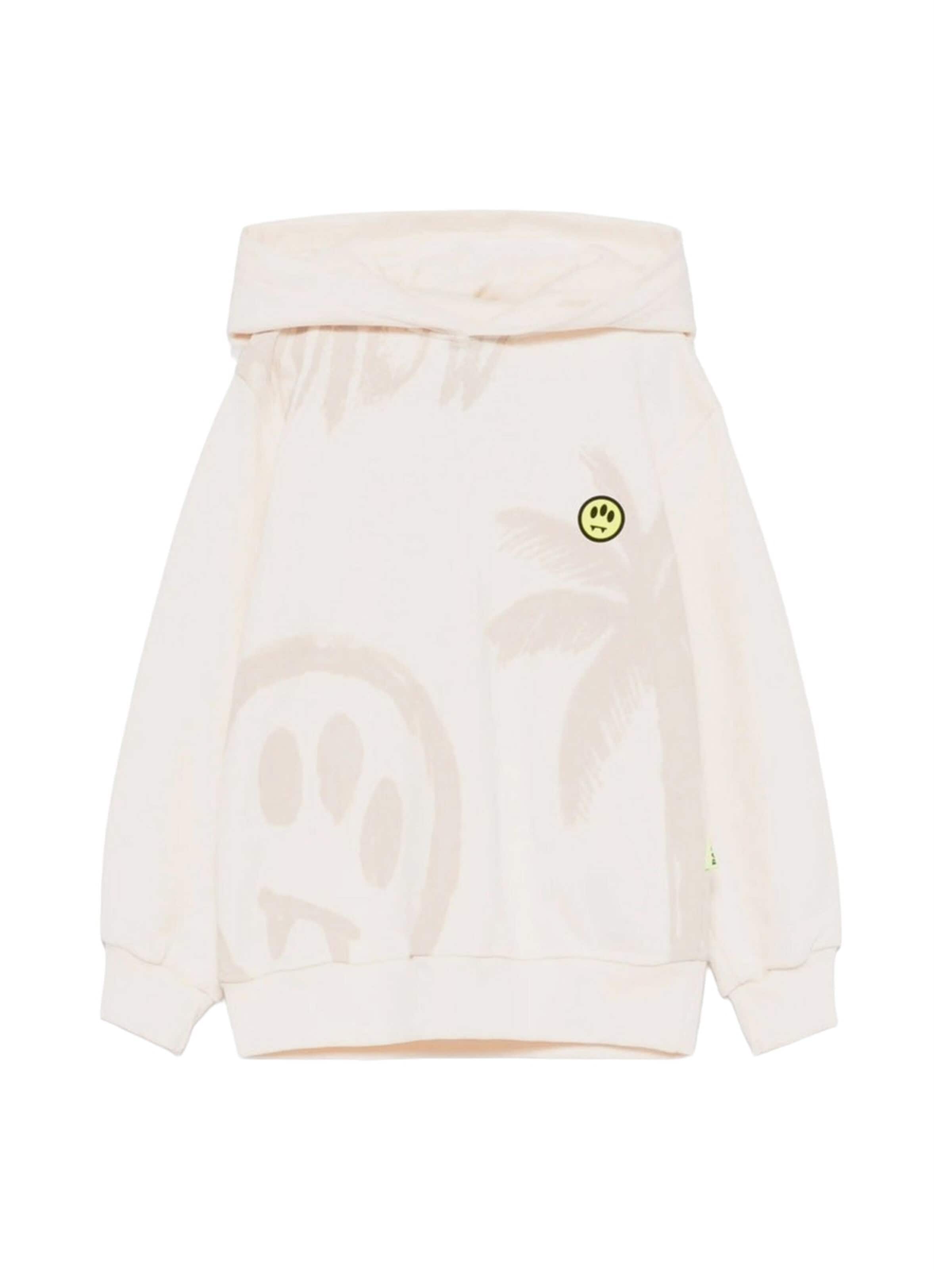 BARROW Sweatshirt 'Felpa cappuccio crema unisex' in Beige: front