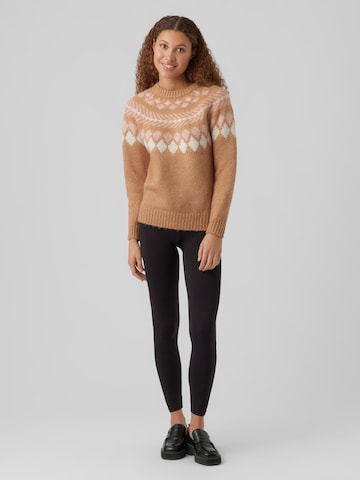 VERO MODA Sweater 'Filippa' in Brown