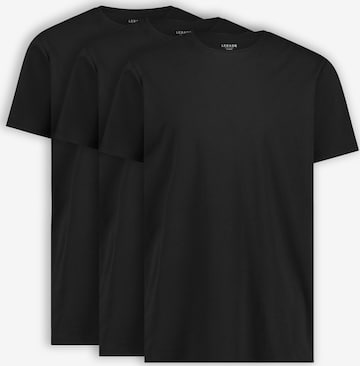 Maillot de corps 'Miles 3 Pack - Crew Neck' lebasq en noir : devant