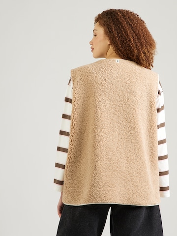 Karo Kauer Weste in Beige