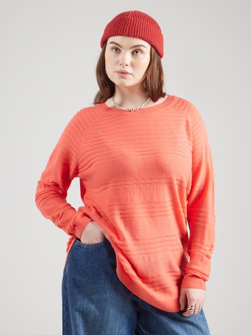 Pullover 'CARNEWAIRPLAIN' di ONLY Carmakoma in rosso: frontale