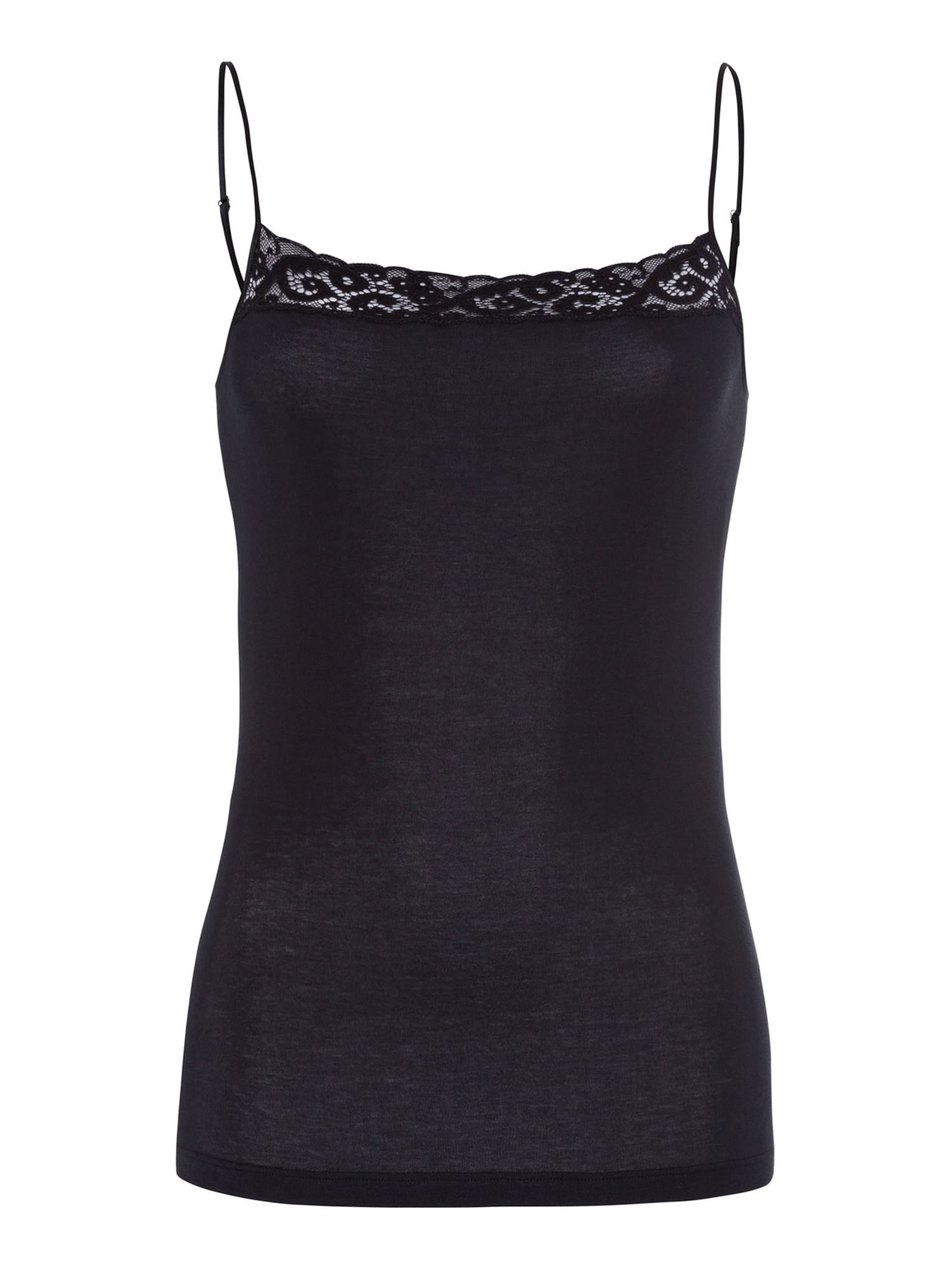 Hanro Top ' Moments ' in Black: front