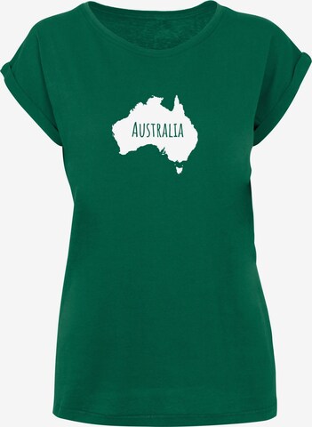 Merchcode Shirt 'Australia X' in Grün: predná strana