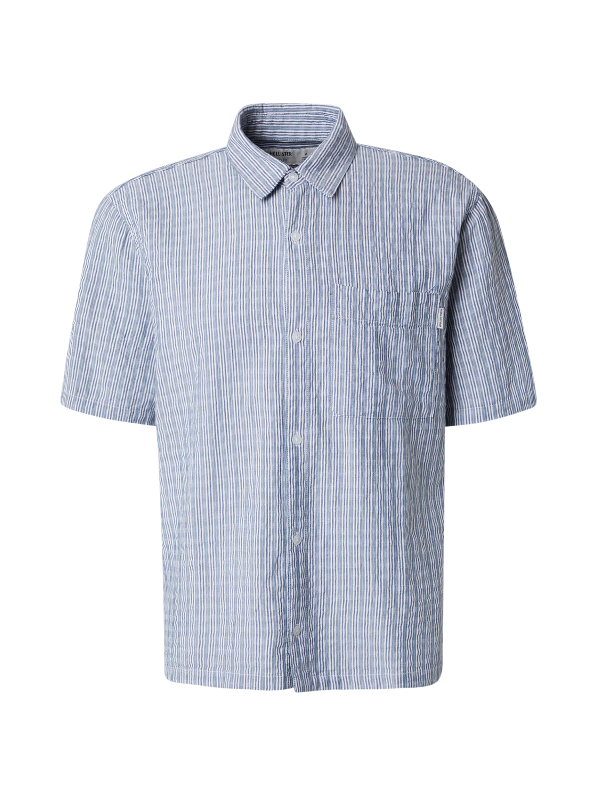 HOLLISTER Overhemd in de kleur Grijs / Wit, Productweergave