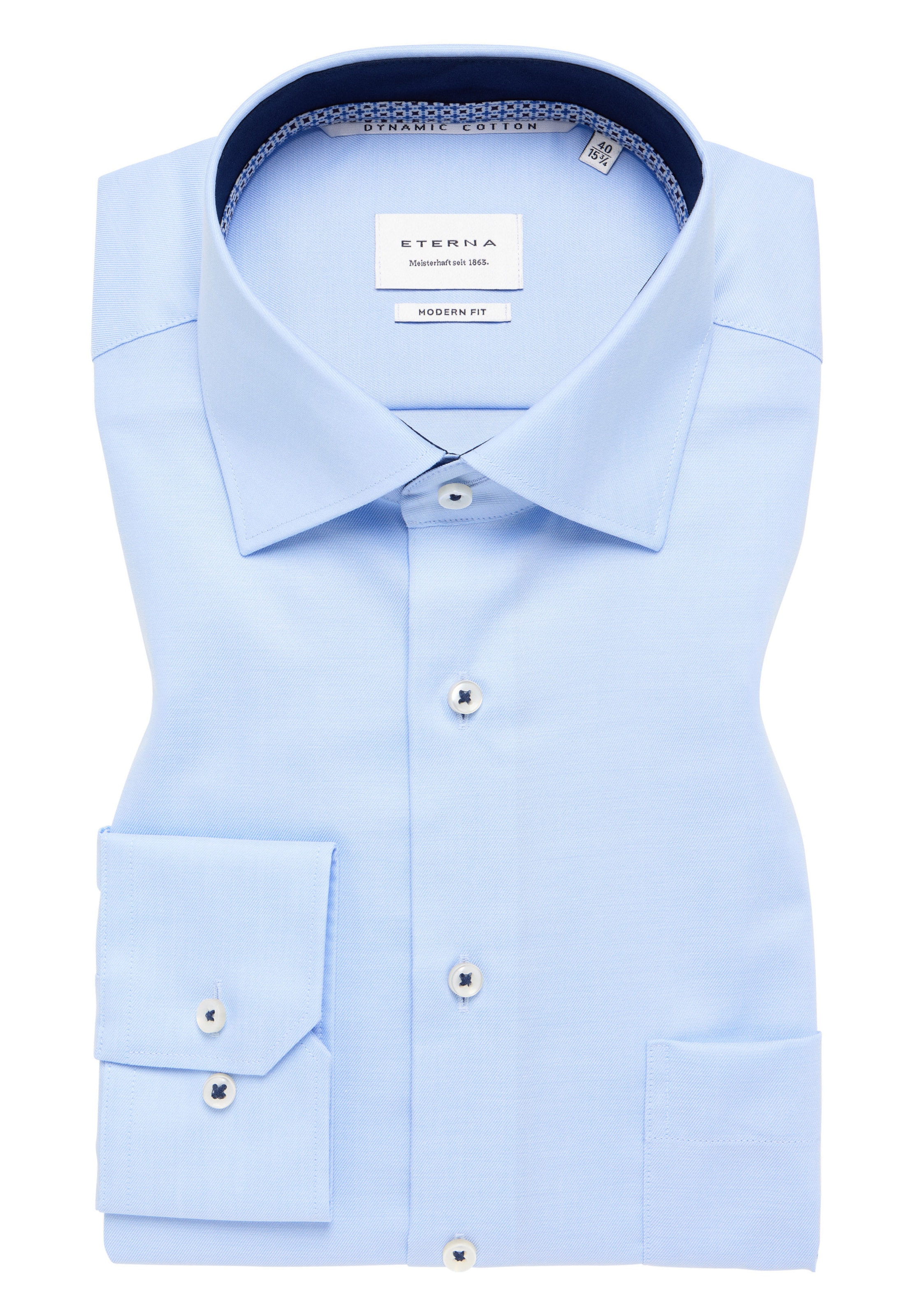 ETERNA Regular Fit Hemd in Blau