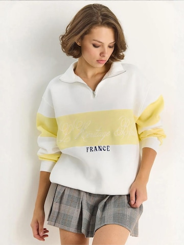 Sweat-shirt Bianco Lucci en blanc