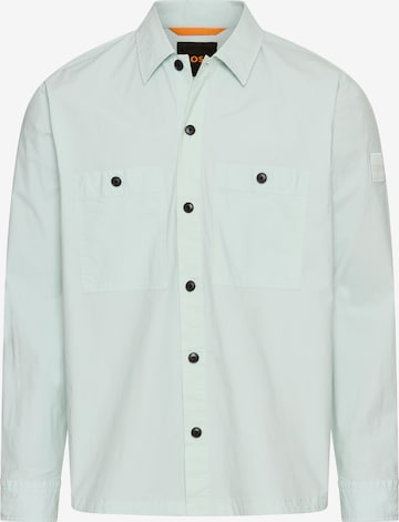 BOSS Orange Button Up Shirt 'Locky_2_M' in Blue: front