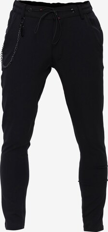 Tom Barron Slim fit Pants in Black: front