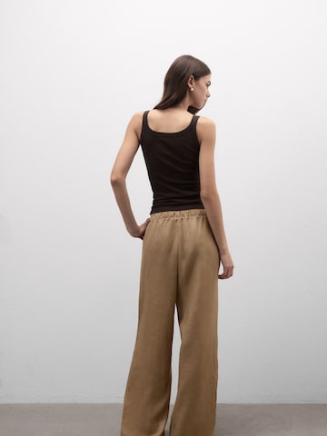 INTIMISSIMI Wide Leg Hose 'The Pure Linen' in Beige