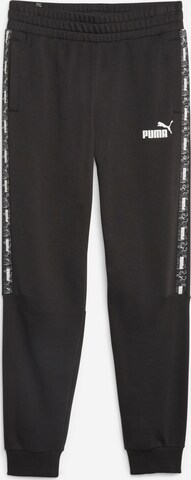 PUMA Tapered Sportbroek in Zwart: voorkant