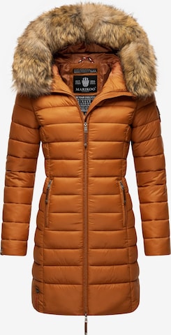 MARIKOO Winter Coat 'Rose' in Brown: front