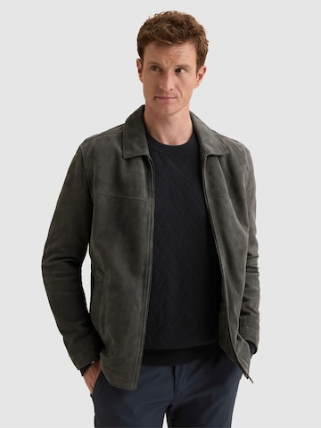 VANGUARD Välikausitakki 'Suede shirt jacket' värissä harmaa: etupuoli