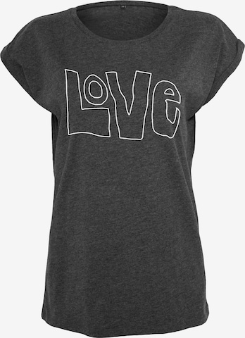 Merchcode Shirt ' Ladies Love Tee ' in Brown: front