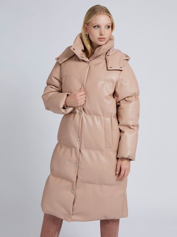 GUESS Winter Coat in Beige: front