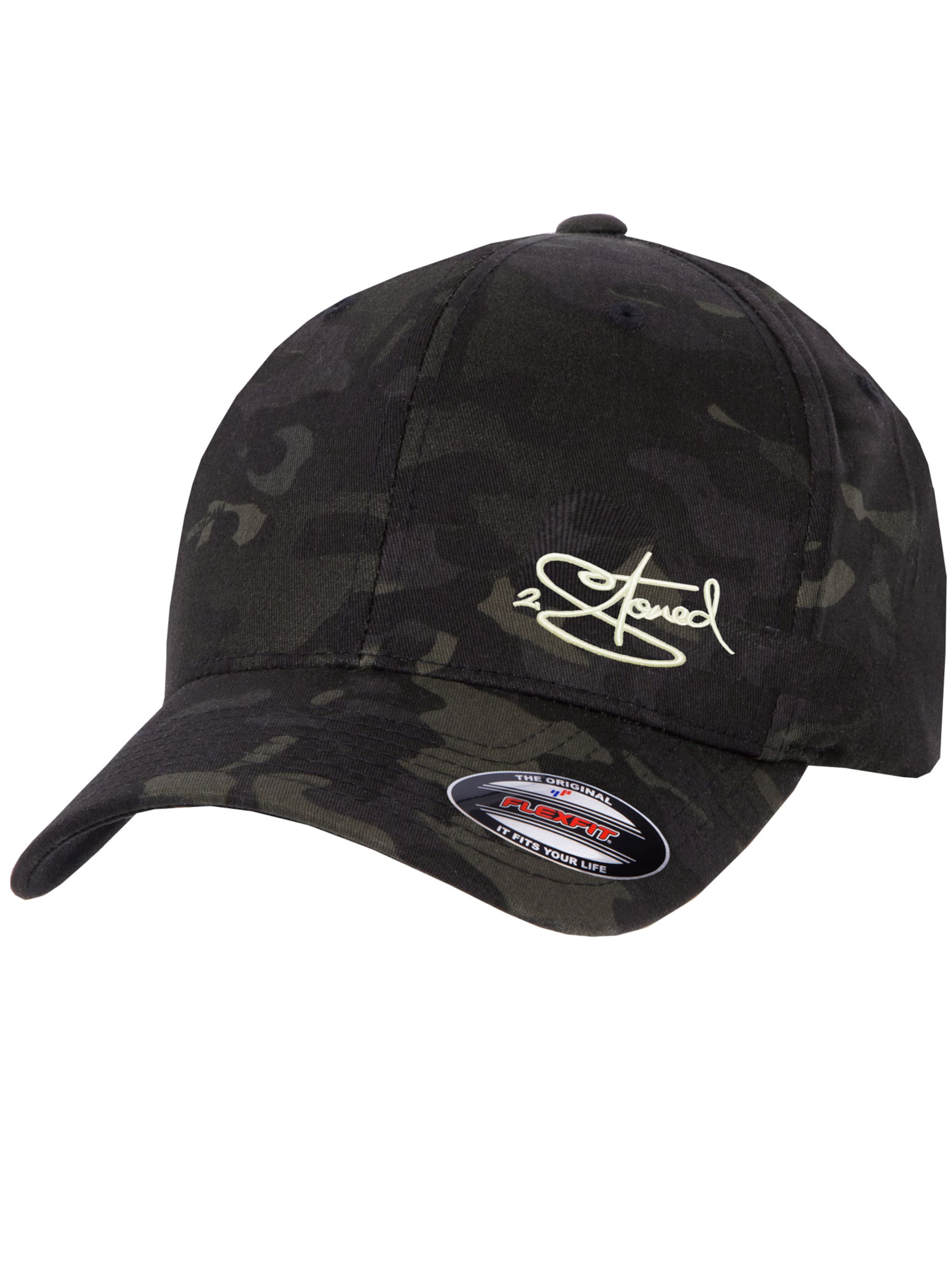 2Stoned Cap 'Flexfit Multicam' in Black: front