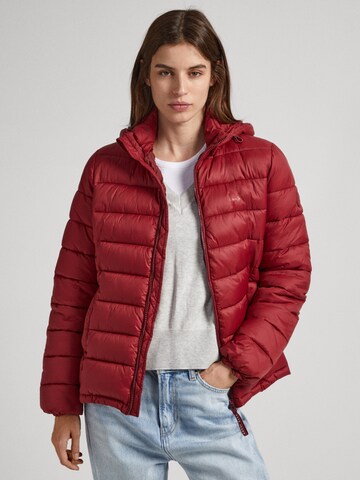 Pepe Jeans Winter Jacket 'MADDIE' in Red: front