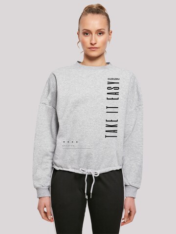 F4NT4STIC Sweatshirt 'Take It Easy' in Grey: front
