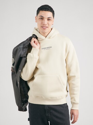 balta ALPHA INDUSTRIES Megztinis be užsegimo 'Studio Edition': priekis