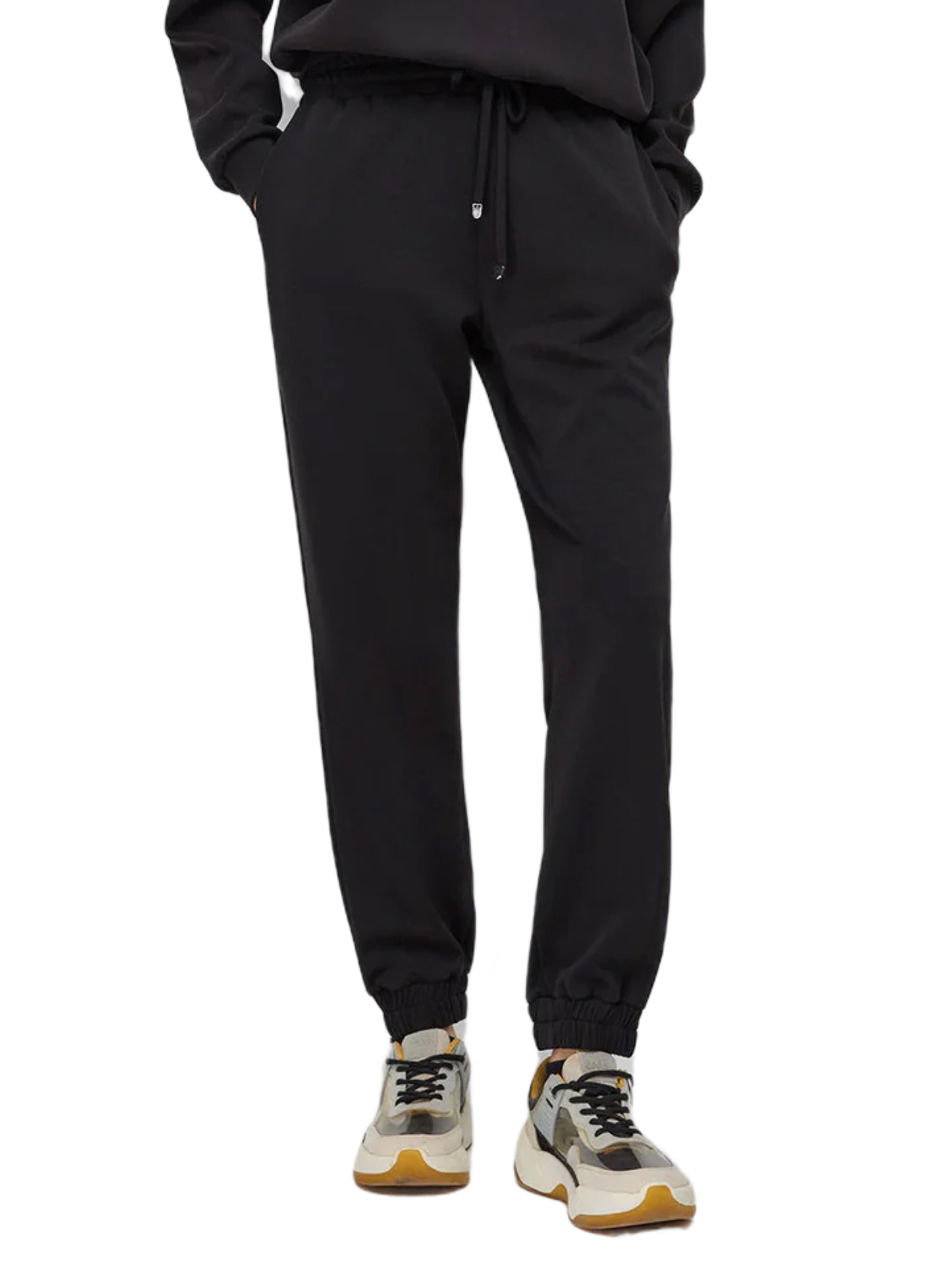 Effilé Pantalon No Matter What en noir : devant