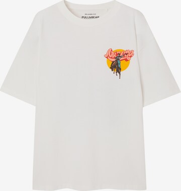 Pull&Bear Shirt in White: front