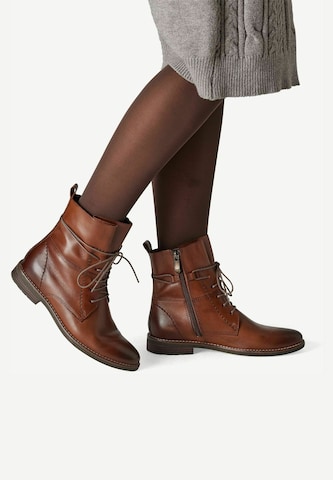 MARCO TOZZI Lace-Up Ankle Boots in Brown
