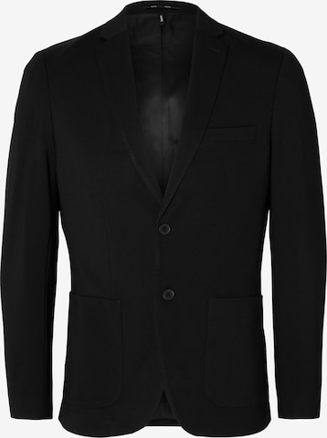 Coupe slim Veste de costume 'Delon' SELECTED HOMME en noir : devant