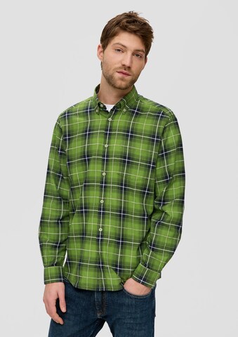 s.Oliver Regular fit Button Up Shirt in Green: front